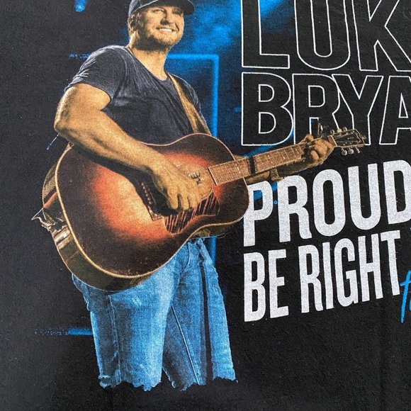 Luke Bryan Proud To Be Right Here Tour 2021 Graphic T-Shirt Size M Country Music - Picture 3 of 16